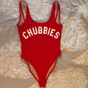 Chubbies retro super high cut bathing suit